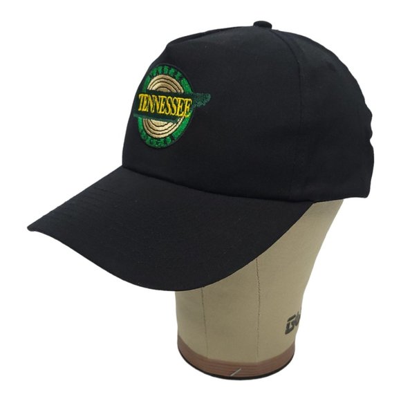 KC Tennessee Master Logger Double Snapback Cap Trucker Black Hat Patch - Picture 5 of 12